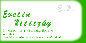 evelin mititzky business card